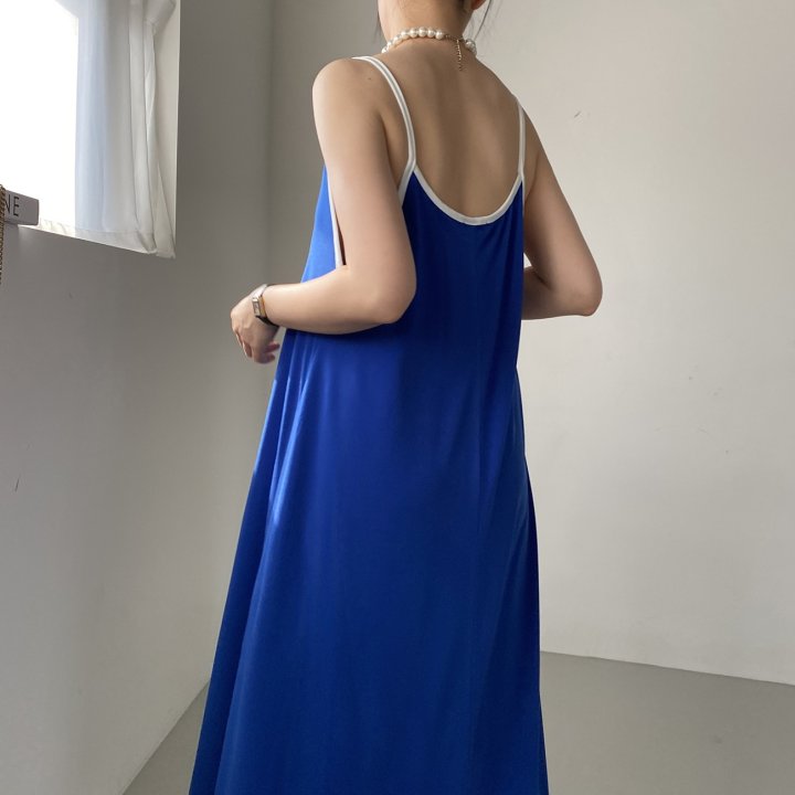 Bignarae - Korean Women Fashion - #thatsdarling - Cool Strap Contrast One-piece - 6