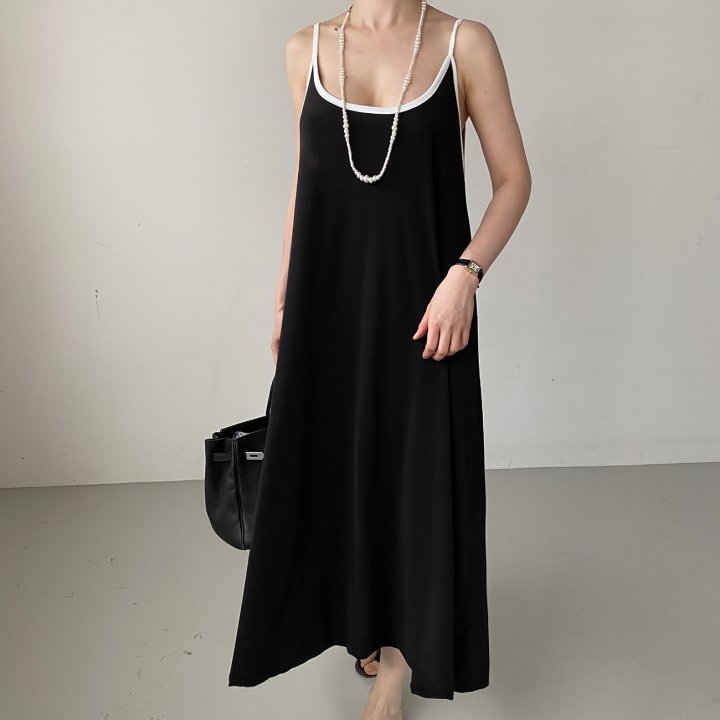Bignarae - Korean Women Fashion - #thelittlethings - Cool Strap Contrast One-piece - 7