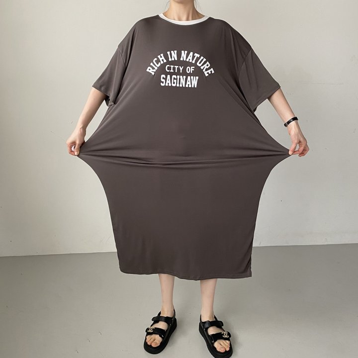 Bignarae - Korean Women Fashion - #vintageinspired - Cool Rich Round One-piece