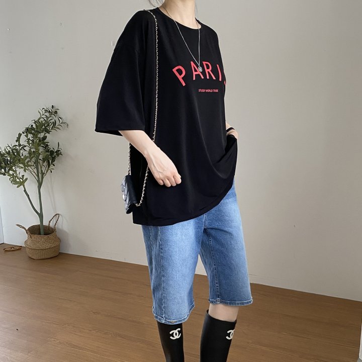 Bignarae - Korean Women Fashion - #womensfashion - Cool Paris Tee - 12