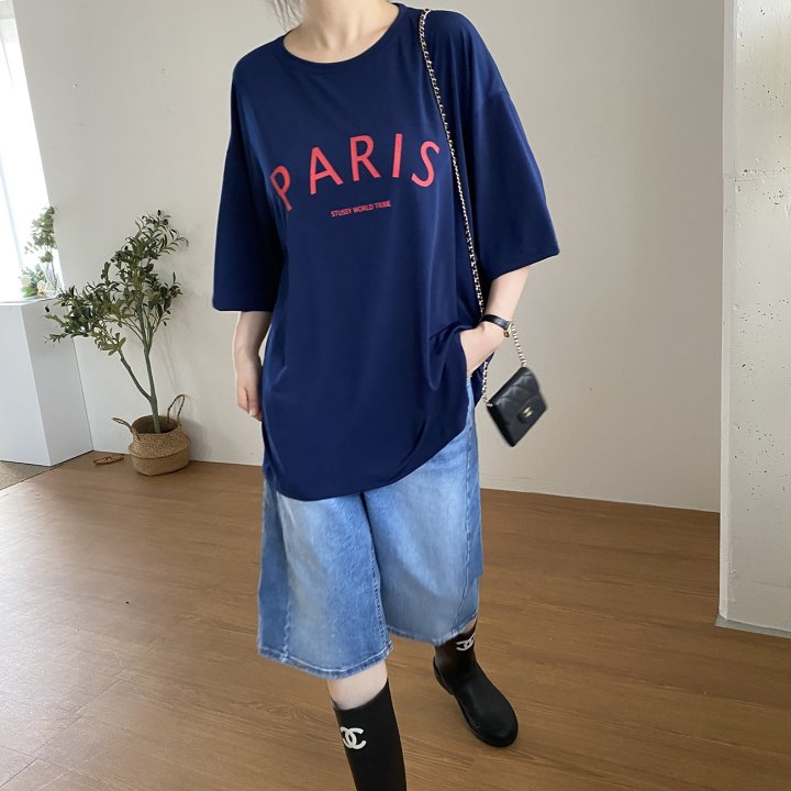 Bignarae - Korean Women Fashion - #womensfashion - Cool Paris Tee - 6