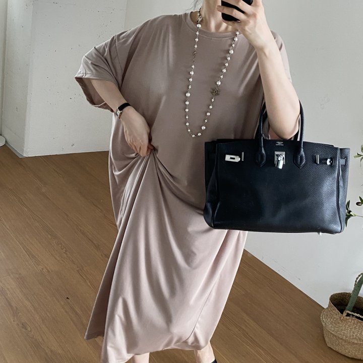 Bignarae - Korean Women Fashion - #womensfashion - Cool Round Long One-piece - 5
