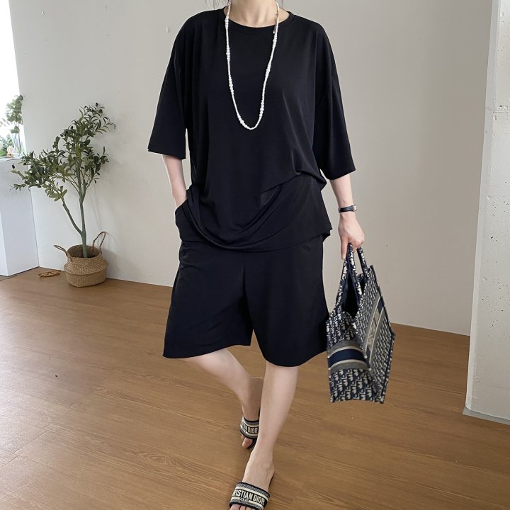 Bignarae - Korean Women Fashion - #womensfashion - Cool Pocket Shorts Set - 12