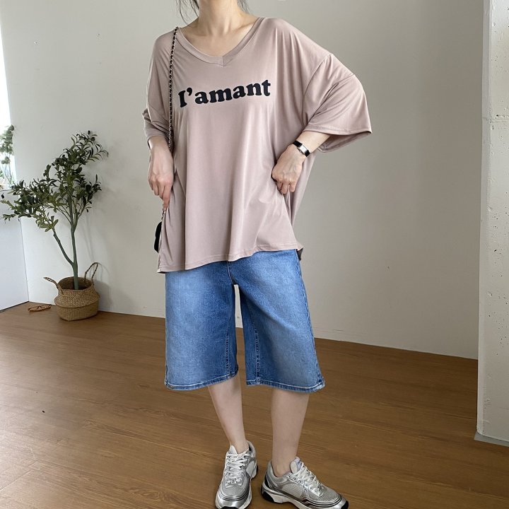 Bignarae - Korean Women Fashion - #womensfashion - Cool Amant V-neck Tee - 6