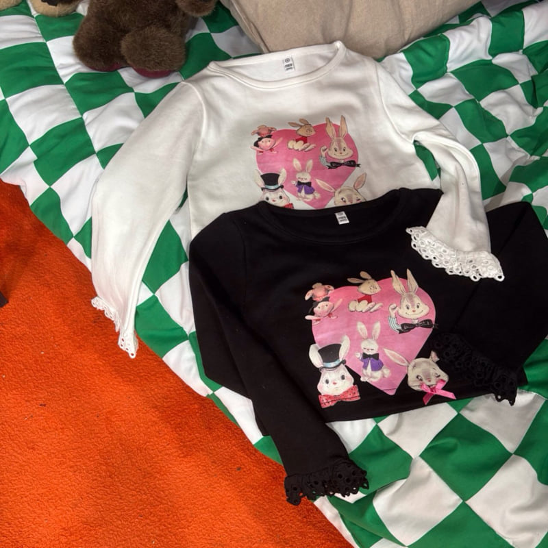 Bobo j - Korean Children Fashion - #Kfashion4kids - Heart Bunny Tee - 8