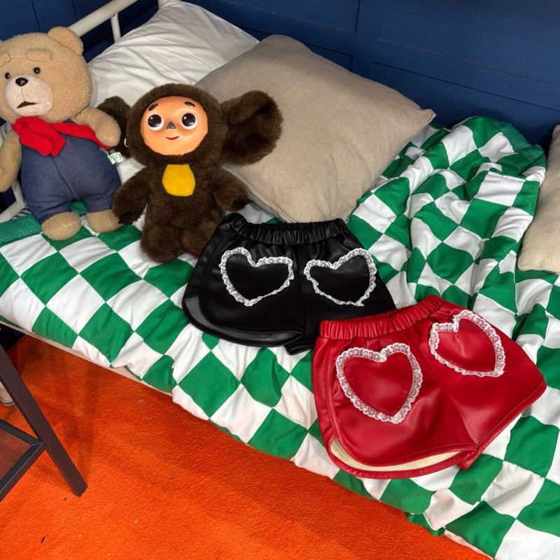 Bobo j - Korean Children Fashion - #Kfashion4kids - Leather Heart Pants - 6