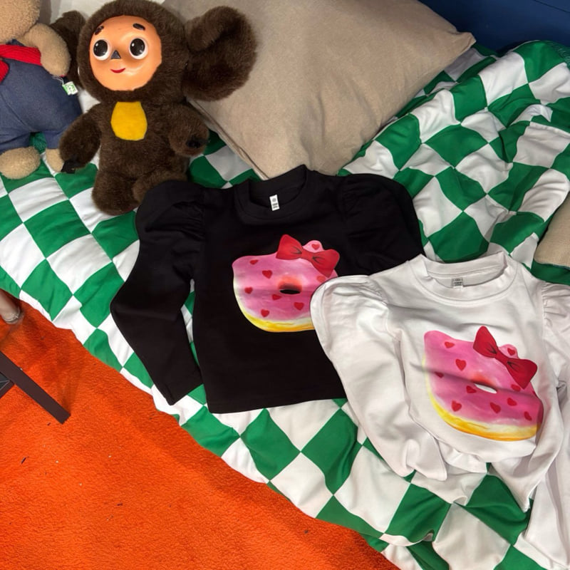 Bobo j - Korean Children Fashion - #childofig - Kitty Donut Puff Tee - 2