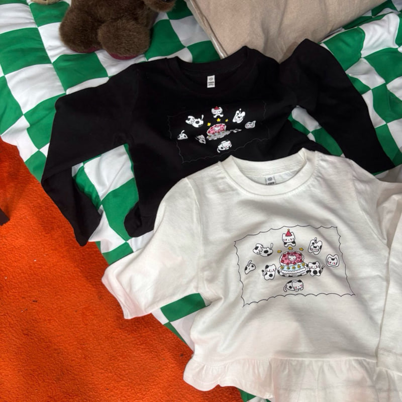 Bobo j - Korean Children Fashion - #childrensboutique - Meow Frill Tee - 2