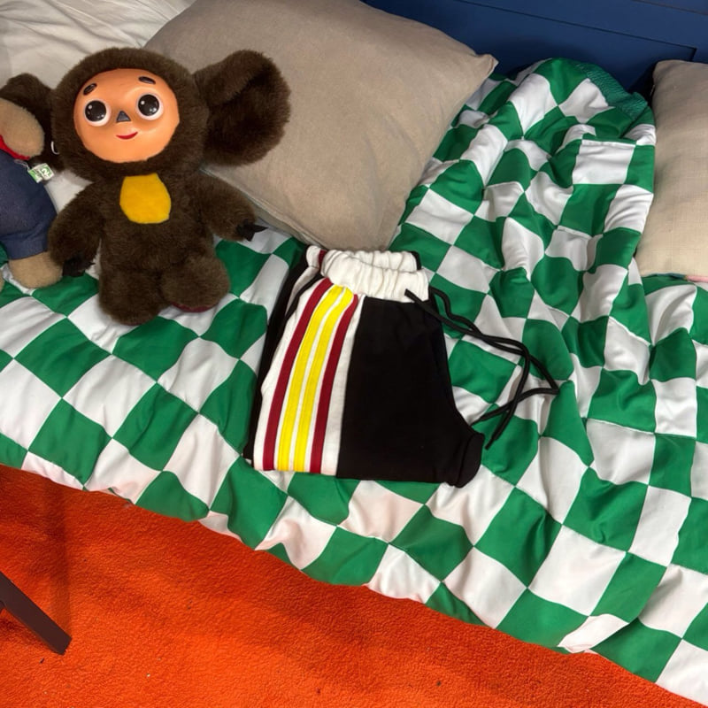 Red-Yellow Stripe Joggers by Bobo j for Child - view 12