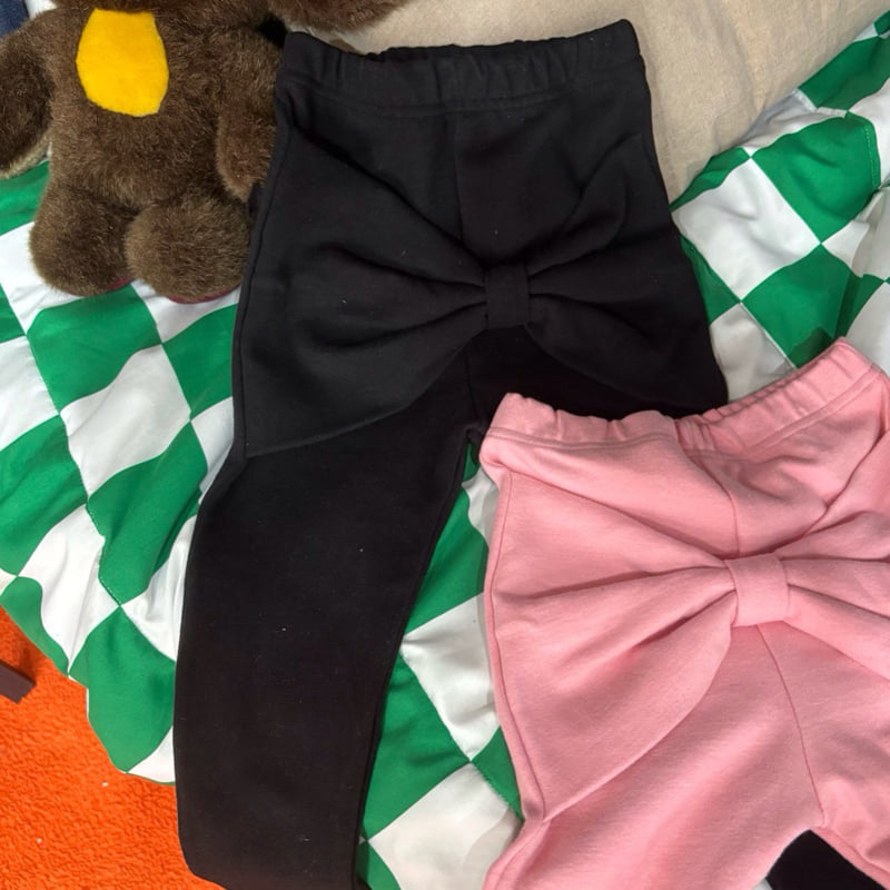 Bobo j - Korean Children Fashion - #designkidswear - Big Ribbon Leggings - 11