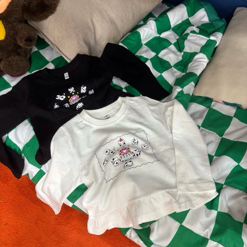 Bobo j - Korean Children Fashion - #designkidswear - Meow Frill Tee - 4