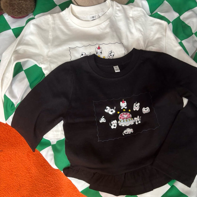 Bobo j - Korean Children Fashion - #fashionkids - Meow Frill Tee - 5