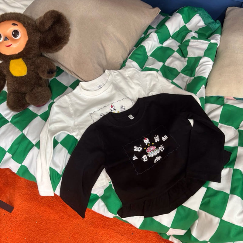 Bobo j - Korean Children Fashion - #kidsshorts - Meow Frill Tee - 6