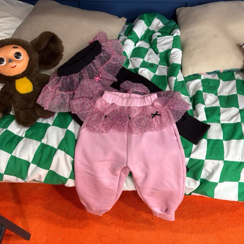 Bobo j - Korean Children Fashion - #kidsshorts - Flower Jenny Joggers - 8