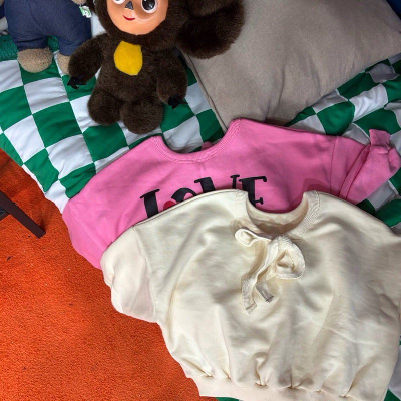 Bobo j - Korean Children Fashion - #kidsshorts - Love Sweatshirt - 5
