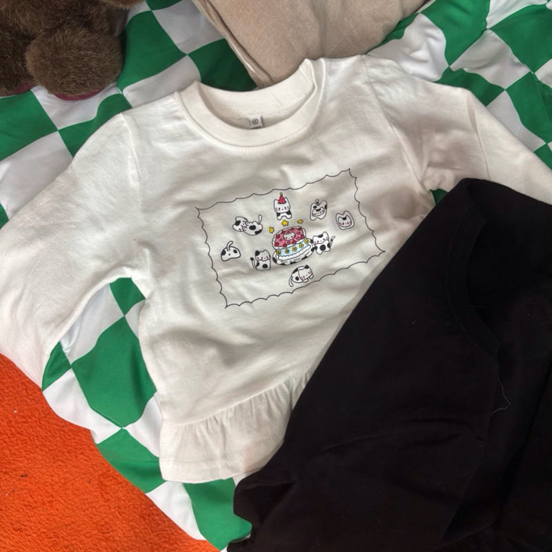 Bobo j - Korean Children Fashion - #kidsstore - Meow Frill Tee - 7