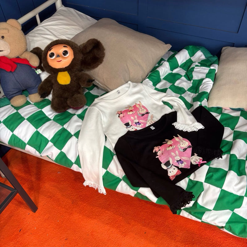 Bobo j - Korean Children Fashion - #kidsstore - Heart Bunny Tee - 6