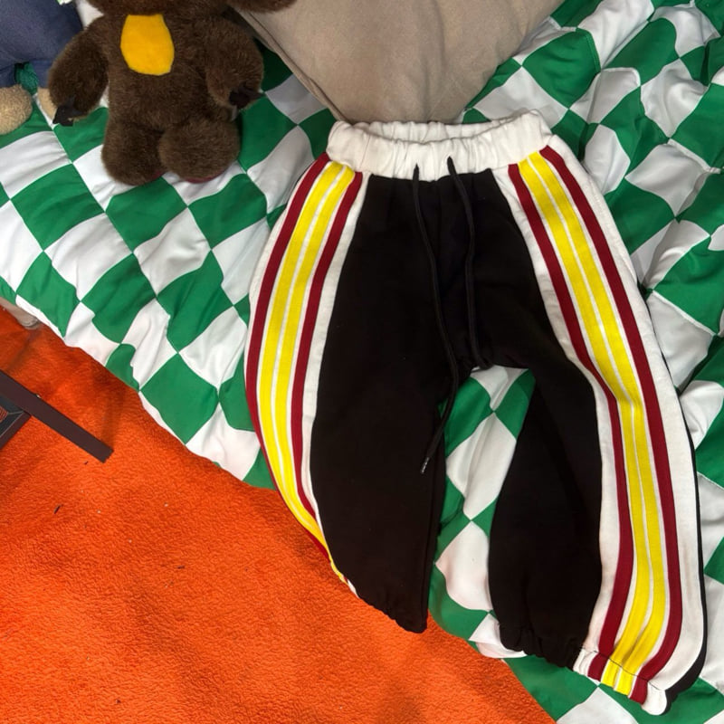 Red-Yellow Stripe Joggers by Bobo j for Child - view 3