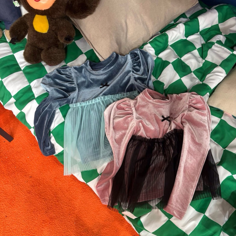 Bobo j - Korean Children Fashion - #kidzfashiontrend - Velour Puff Tee - 3