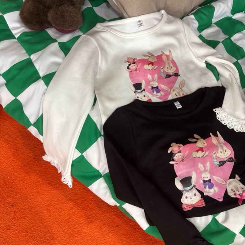 Bobo j - Korean Children Fashion - #littlefashionista - Heart Bunny Tee - 9