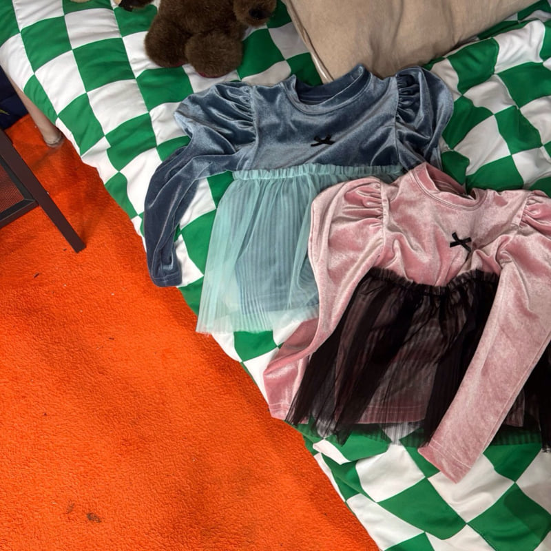 Bobo j - Korean Children Fashion - #littlefashionista - Velour Puff Tee - 5