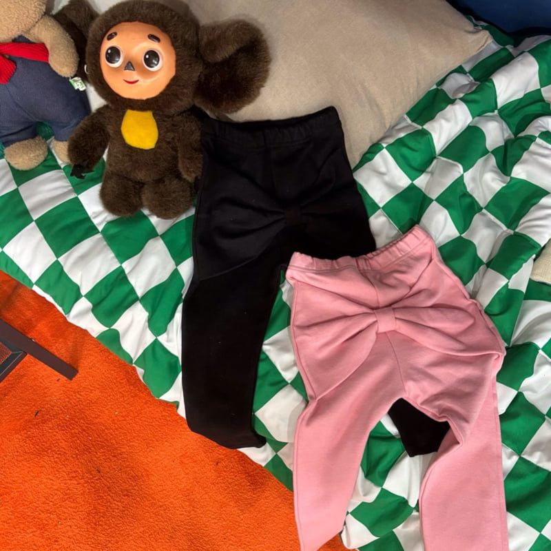 Bobo j - Korean Children Fashion - #Kfashion4kids - Big Ribbon Leggings - 4