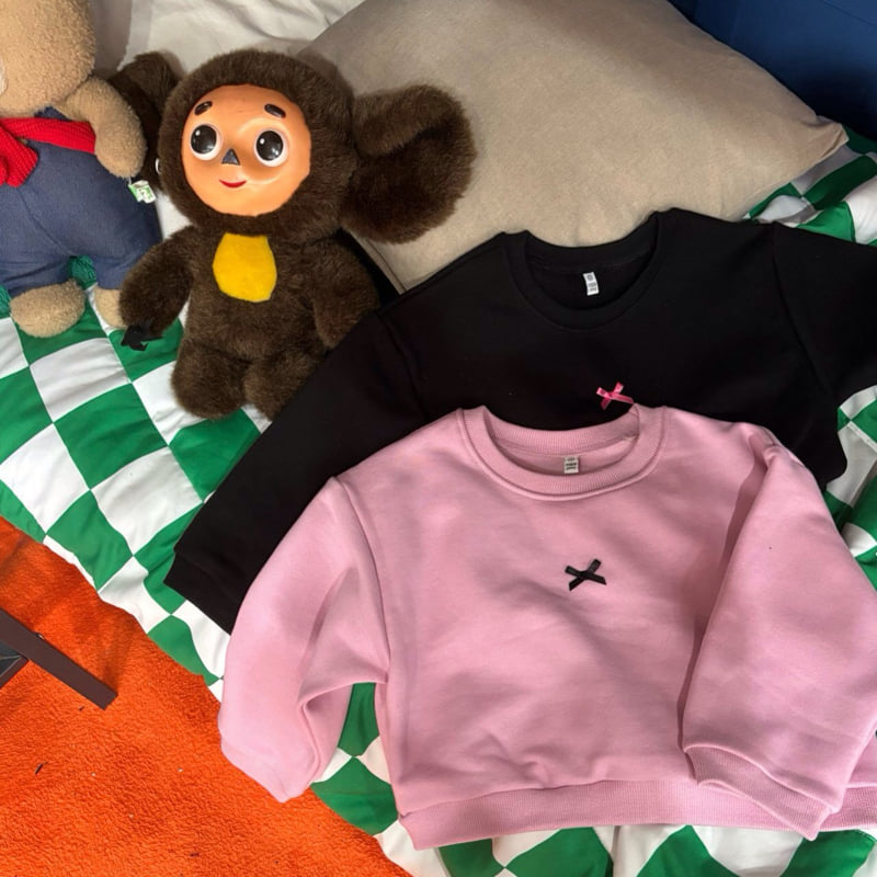 Bobo j - Korean Children Fashion - #todddlerfashion - Little Ribbon Sweatshirt
