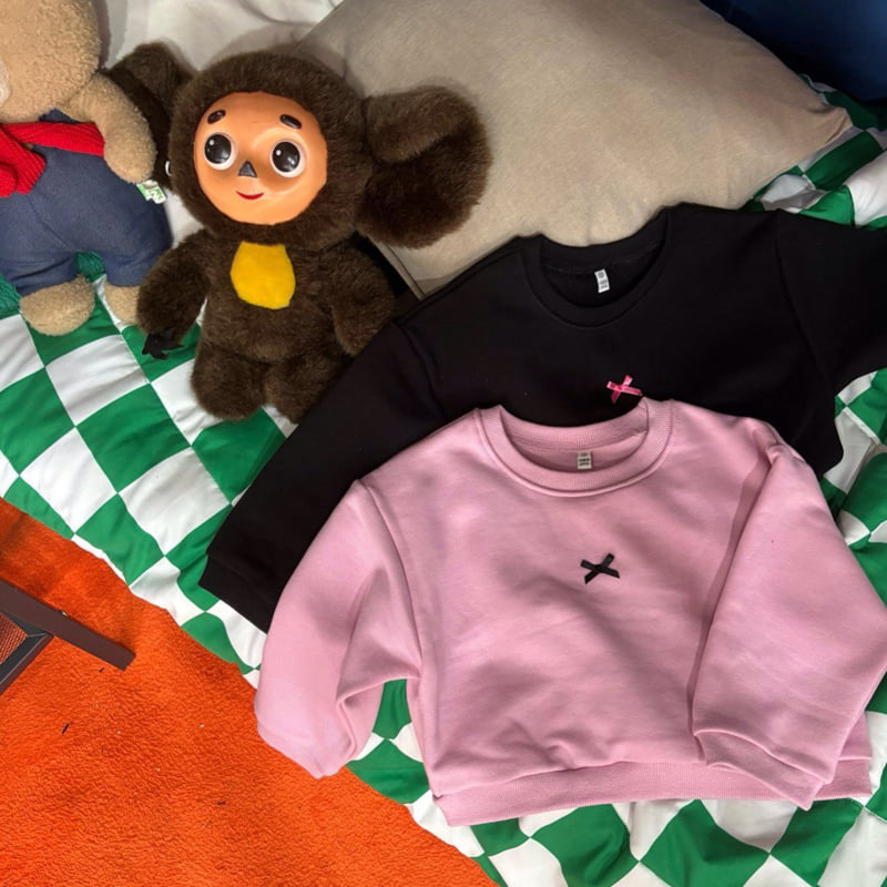 Bobo j - Korean Children Fashion - #toddlerclothing - Little Ribbon Sweatshirt - 2