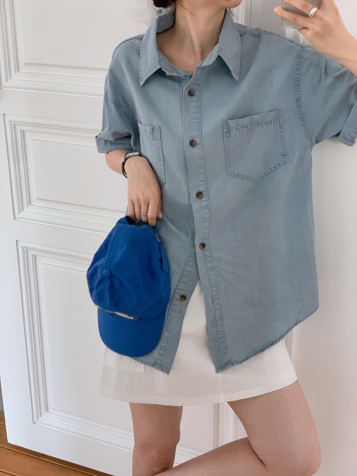 Bonanza - Korean Women Fashion - #momslook - Let Denim Shirt - 10