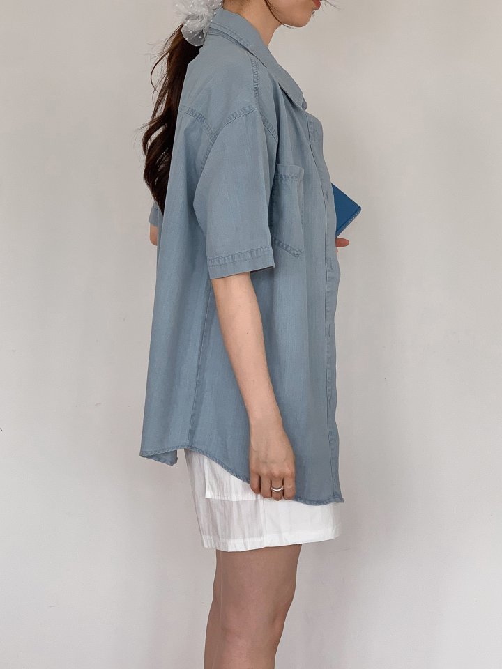 Bonanza - Korean Women Fashion - #momslook - Let Denim Shirt - 6