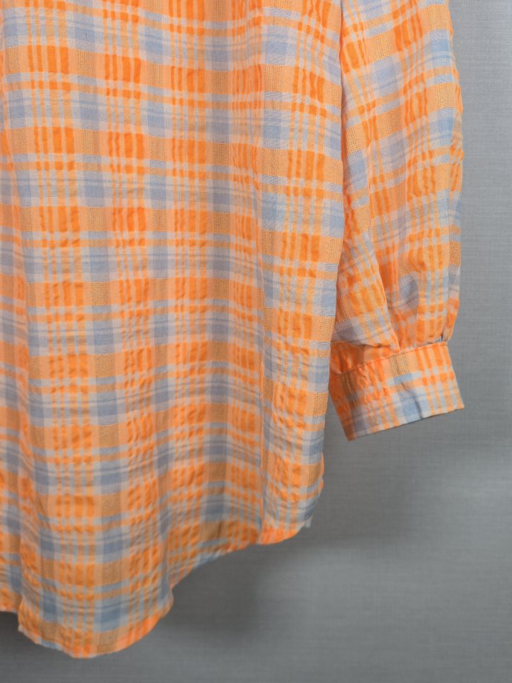 Bonanza - Korean Women Fashion - #momslook - Fluorescent Check Shirt - 12