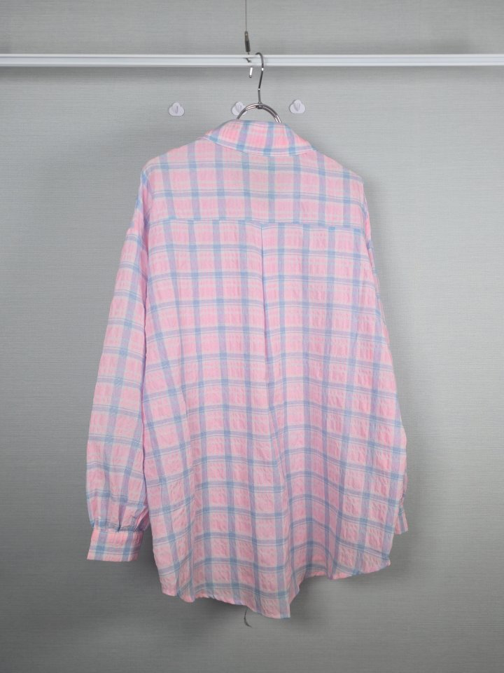 Bonanza - Korean Women Fashion - #momslook - Fluorescent Check Shirt - 6