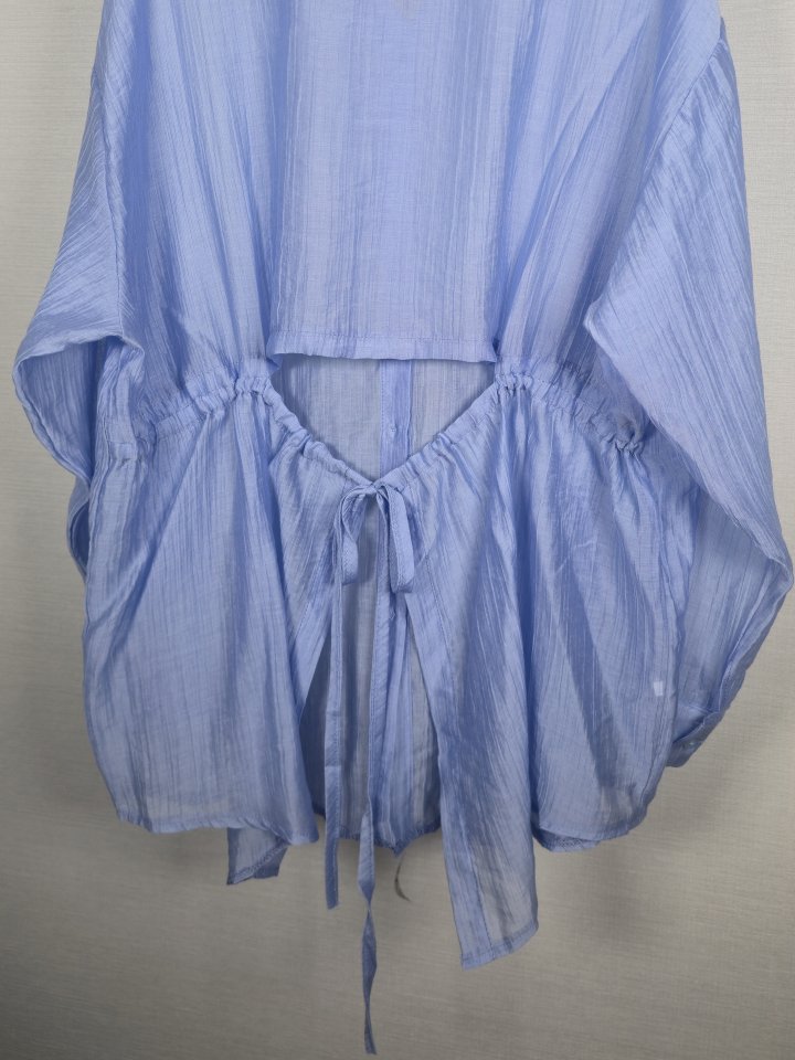 Bonanza - Korean Women Fashion - #momslook - Back-tie Cut Shirt - 11
