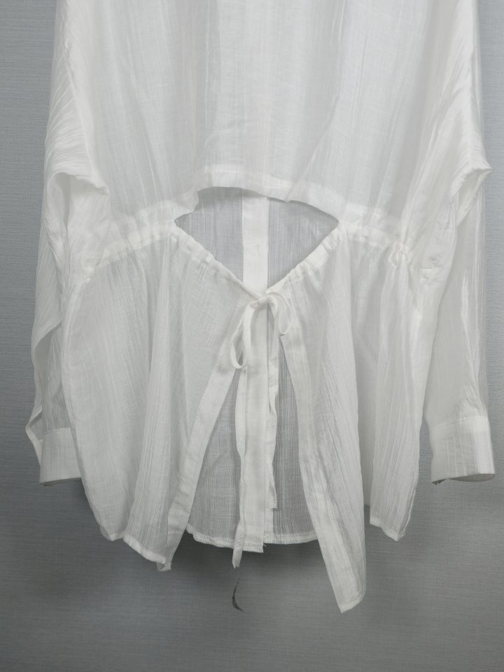 Bonanza - Korean Women Fashion - #momslook - Back-tie Cut Shirt - 5