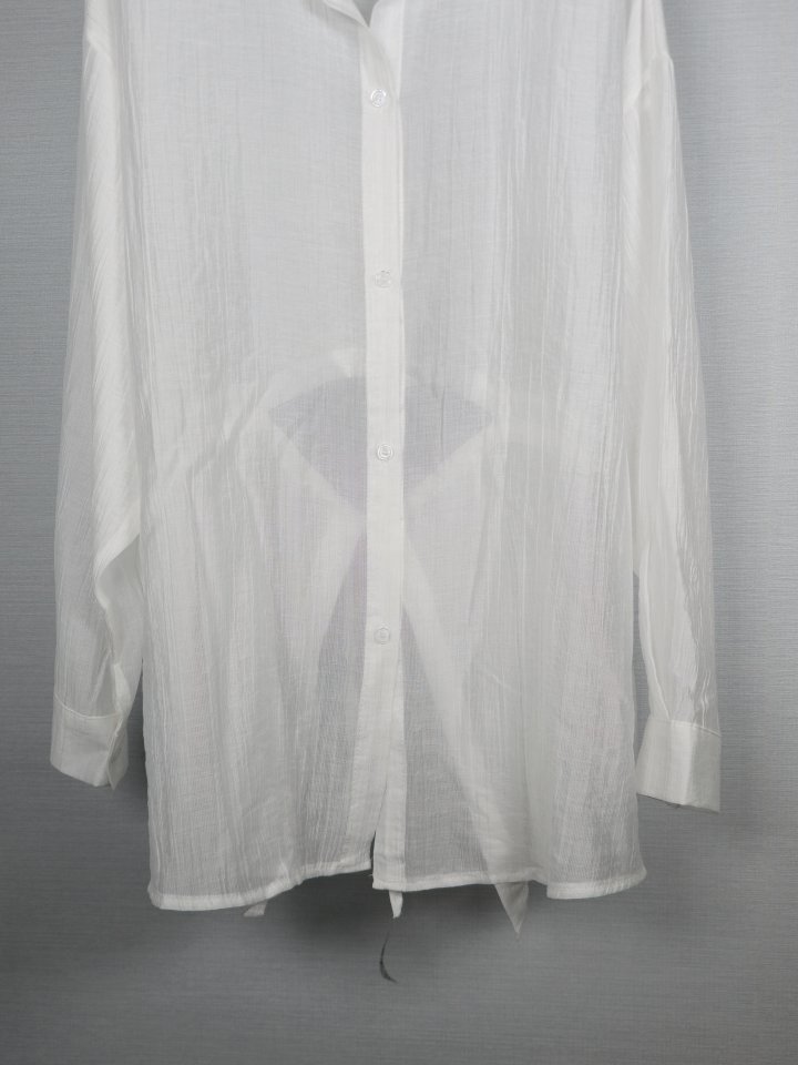 Bonanza - Korean Women Fashion - #momslook - Back-tie Cut Shirt - 7