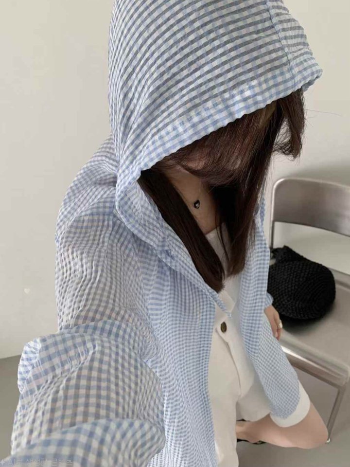 Bonanza - Korean Women Fashion - #momslook - Tiny Check Hoodie Set - 6