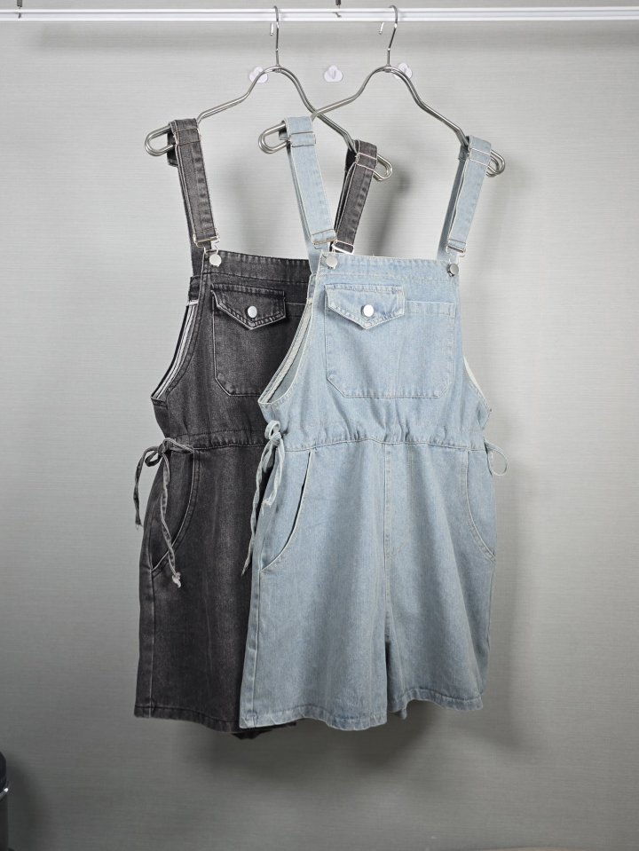 Bonanza - Korean Women Fashion - #momslook - String Overall Shorts - 8