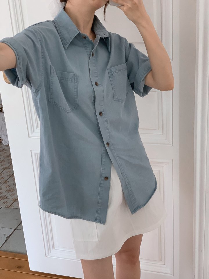 Bonanza - Korean Women Fashion - #restrostyle - Let Denim Shirt