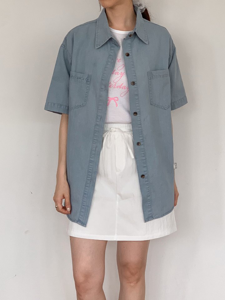 Bonanza - Korean Women Fashion - #shopsmall - Let Denim Shirt - 4