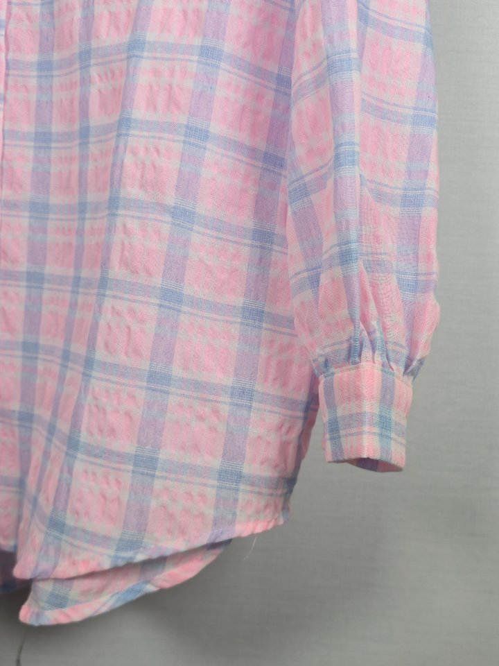 Bonanza - Korean Women Fashion - #womensfashion - Fluorescent Check Shirt - 5