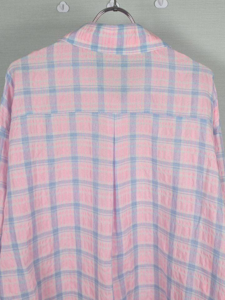 Bonanza - Korean Women Fashion - #womensfashion - Fluorescent Check Shirt - 7