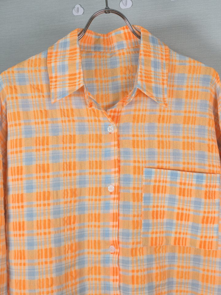 Bonanza - Korean Women Fashion - #womensfashion - Fluorescent Check Shirt - 9