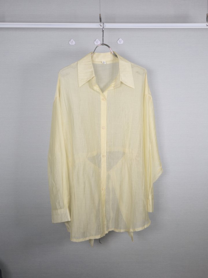 Bonanza - Korean Women Fashion - #womensfashion - Back-tie Cut Shirt - 12