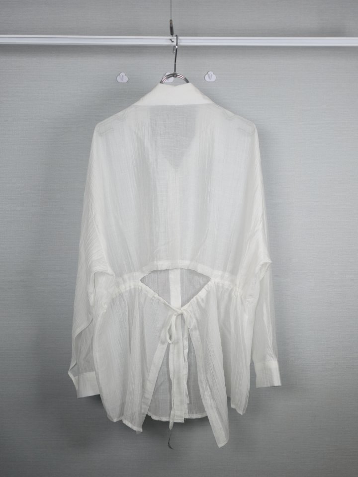 Bonanza - Korean Women Fashion - #momslook - Back-tie Cut Shirt - 4