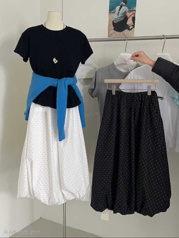 Bonanza - Korean Women Fashion - #womensfashion - Pumpkin Dot Skirt - 5