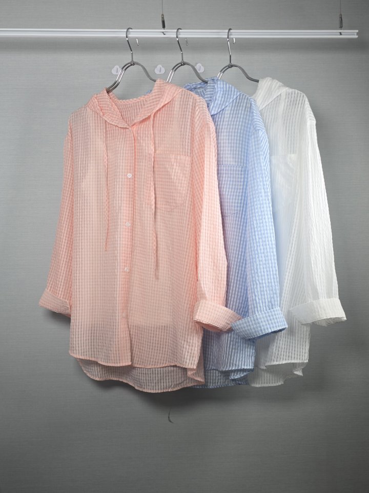 Bonanza - Korean Women Fashion - #womensfashion - Tiny Check Hoodie Set - 7