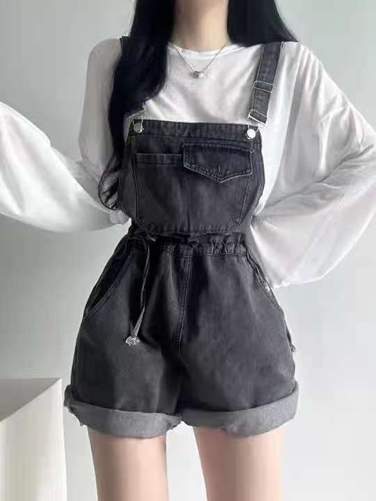 Bonanza - Korean Women Fashion - #womensfashion - String Overall Shorts - 7