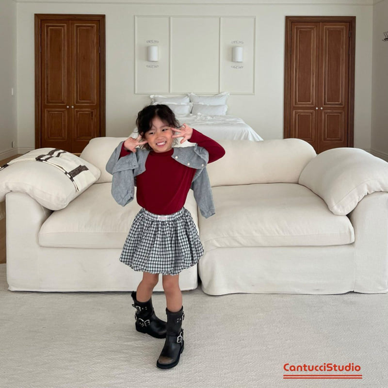 Cantucci Studio - Korean Baby Fashion - #babygirlfashion - Check Balloon Skirt - 12