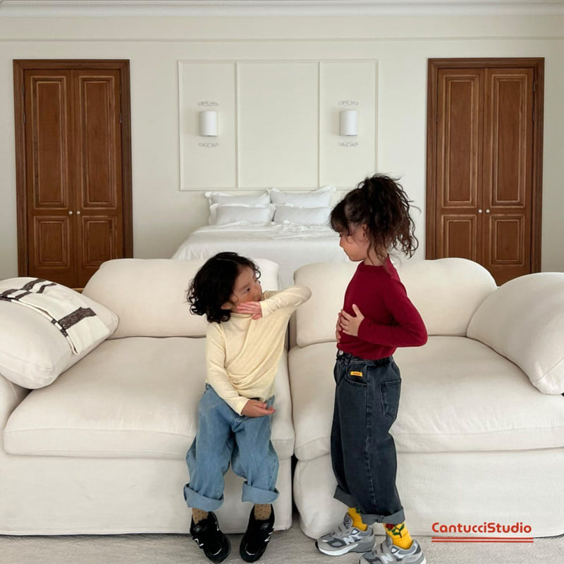 Cantucci Studio - Korean Children Fashion - #todddlerfashion - Gray Denim Pants - 7
