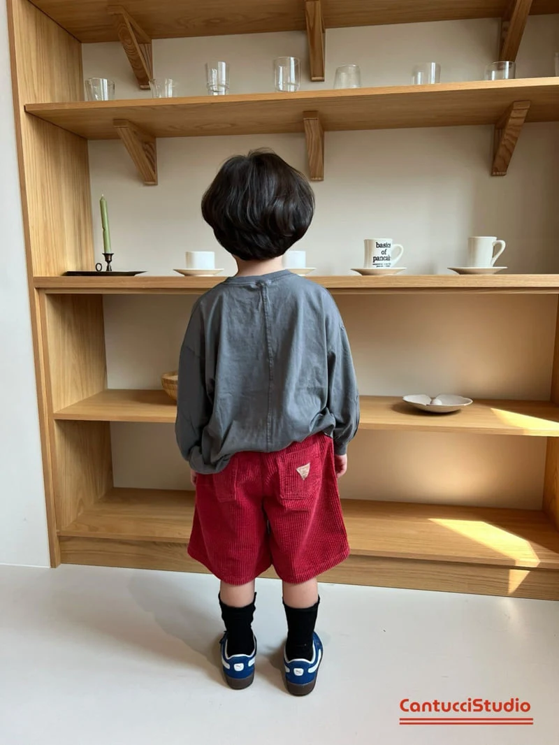 Cantucci Studio - Korean Children Fashion - #toddlerclothing - Russell Corduroy Half Pants - 9